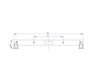Traverse nivello 0,93 m, entraxe des trous 395 mm, hauteur des montants 73 mm, dimensions comprises | © MUNK GmbH