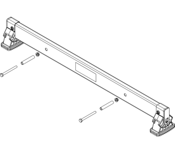 nivello crossbar 0.93 m, hole spacing 465 mm, rail height 73 mm | © MUNK GmbH