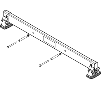 Traverse nivello 0,93 m, entraxe des trous 325 mm, hauteur des montants 73 mm | © MUNK GmbH