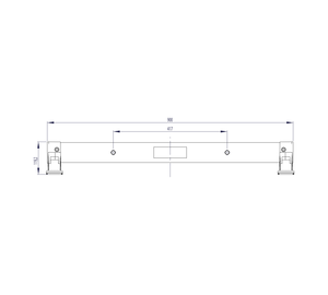 nivello crossbar 0.90 m, hole spacing 417 mm, rail height 73 mm incl. dimensions | © MUNK GmbH