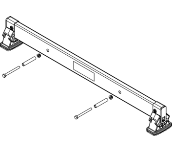 nivello crossbar 0.90 m, hole spacing 417 mm, rail height 73 mm | © MUNK GmbH