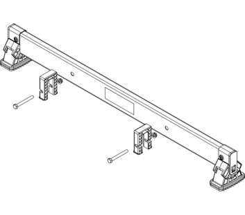 nivello crossbar 0.93 m, hole spacing 395 mm, rail height 58 mm | © MUNK GmbH