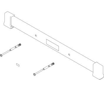 Standard crossbar 0.93 m wide, hole spacing 325 mm | © MUNK GmbH