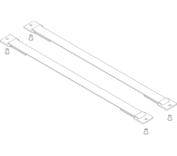 Sangle avec plaques de fixation Longueur 467 mm 1 jeu = 2 pièces, rivets compris | © MUNK GmbH