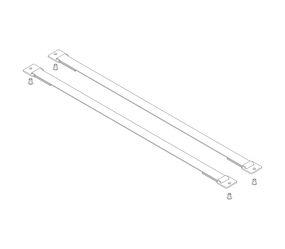 Webbing with mounting plates Length 638 mm 1 set = 2 pieces, incl. rivets | © MUNK GmbH