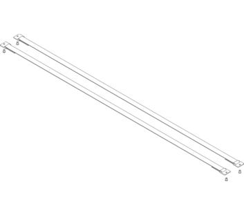 Webbing with mounting plates Length 1322 mm 1 set = 2 pieces, incl. rivets | © MUNK GmbH