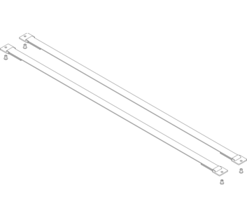 Webbing with mounting plates, length 900 mm, 1 set = 2 pieces, including rivets | © MUNK GmbH