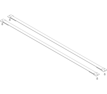 Webbing with mounting plates Length 1010 mm 1 set = 2 pieces, incl. rivets | © MUNK GmbH
