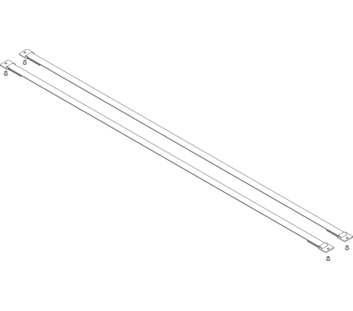 Webbing with mounting plates, length 1360 mm, 1 set = 2 pieces, including rivets | © MUNK GmbH