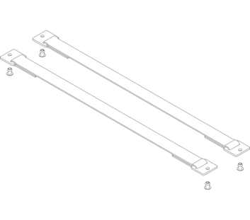 Sangle avec plaques de fixation Longueur 487 mm 1 jeu = 2 pièces, rivets compris | © MUNK GmbH