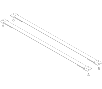 Gurtband mit Befestigungsplatten Länge 660 mm 1 Satz = 2 Stück, inkl. Nieten | © MUNK GmbH