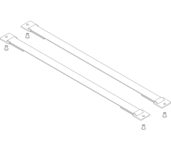 Sangle avec plaques de fixation Longueur 520 mm 1 jeu = 2 pièces, rivets compris | © MUNK GmbH