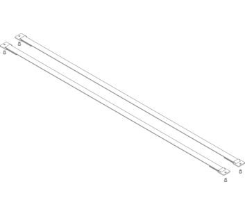Webbing with mounting plates Length 1190 mm 1 set = 2 pieces, incl. rivets | © MUNK GmbH