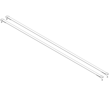 Sangle avec plaques de fixation Longueur 1545 mm 1 jeu = 2 pièces, rivets compris | © MUNK GmbH