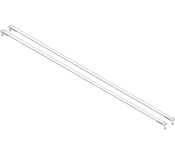 Sangle avec plaques de fixation Longueur 1685 mm 1 jeu = 2 pièces, rivets compris | © MUNK GmbH