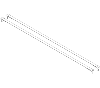 Webbing with mounting plates Length 1268 mm 1 set = 2 pieces, incl. rivets | © MUNK GmbH