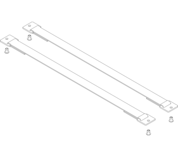 Webbing with mounting plates, length 500 mm, 1 set = 2 pieces, including rivets | © MUNK GmbH
