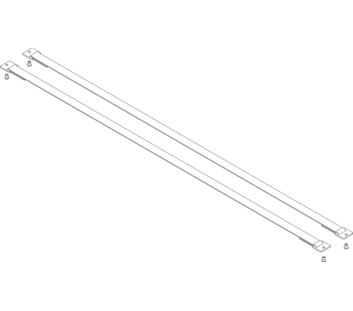 Sangle avec plaques de fixation Longueur 1130 mm 1 jeu = 2 pièces, rivets compris | © MUNK GmbH