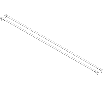 Webbing with mounting plates, length 1800 mm, 1 set = 2 pieces, including rivets | © MUNK GmbH