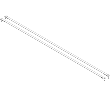 Webbing with mounting plates, length 1920 mm, 1 set = 2 pieces, including rivets | © MUNK GmbH