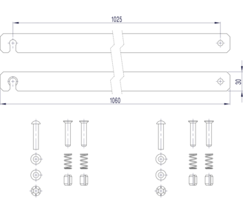 Line drawing: Rigid connection (spare part 800142) | © MUNK GmbH
