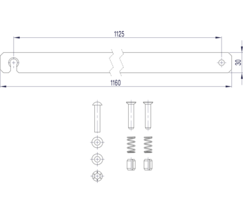 Line drawing: Rigid connection (spare part 800149) | © MUNK GmbH
