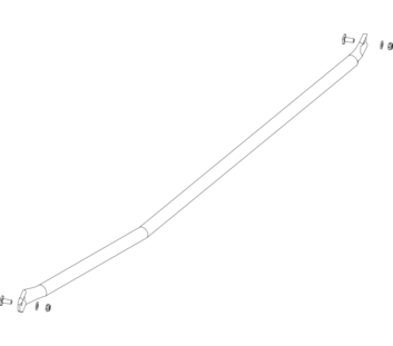 Drawing: Step bracing on a landing staircase, side view | © MUNK GmbH