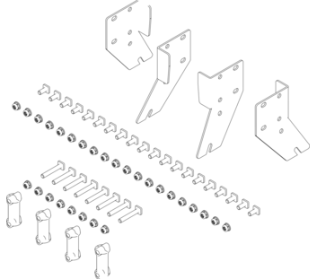 Drawing: Assembly diagram for a platform staircase | © MUNK GmbH
