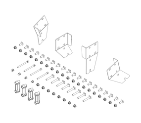 Drawing: Assembly diagram for a platform staircase | © MUNK GmbH