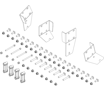 Drawing: Assembly diagram for a platform staircase | © MUNK GmbH