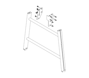 Drawing: Support component of a platform staircase, front view | © MUNK GmbH