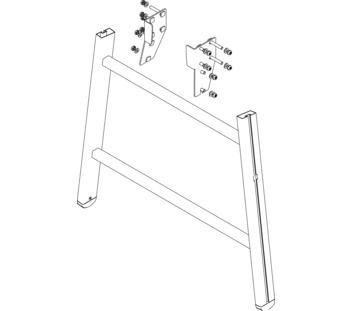 Drawing: Support component of a platform staircase, front view | © MUNK GmbH