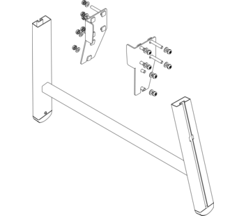 Drawing: Support component of a platform staircase, front view | © MUNK GmbH