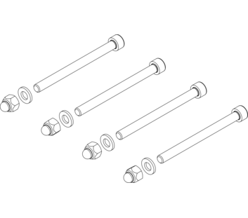 Drawing: Assembly kit for the front railing of a landing staircase | © MUNK GmbH