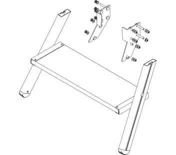 Drawing: Ascent of a platform staircase, front side | © MUNK GmbH