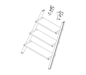 Drawing: Ascent of a platform staircase, front side | © MUNK GmbH