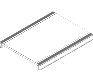 Drawing: Platform of a staircase with a landing, side view | © MUNK GmbH