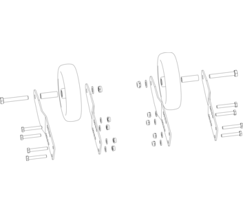 Drawing: Set of rollers for a platform staircase | © MUNK GmbH