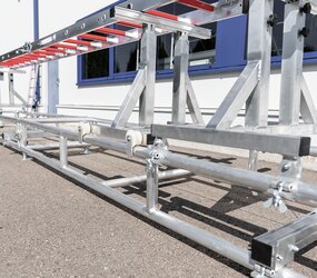 Test setup with a multifunctional ladder | © MUNK GmbH