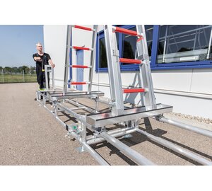 Prüfaufbau für Steckleiter inkl. Verbindungsteil | © MUNK GmbH