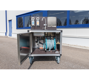 Rollcontainer Hygiene Typ 1, Klappe offen | © MUNK GmbH