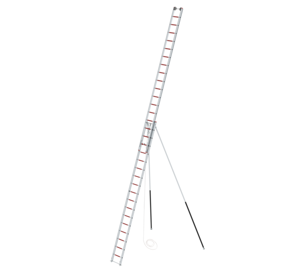2-section rope-ext. ladder w. supports DIN EN 1147 | © MUNK GmbH