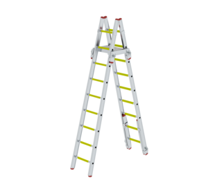 Glow scaling ladder, alu., used as double-sided ladder | © MUNK GmbH