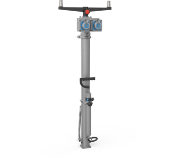 Lamp pole 3 m for mobile container power-light | © MUNK GmbH