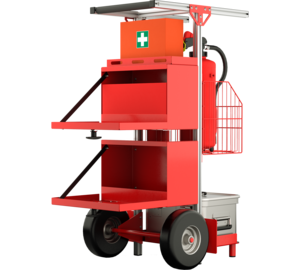 SafeCaddy® "Fire protection" with loading, back opened | © MUNK GmbH