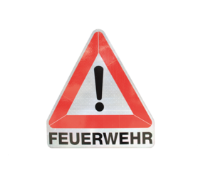 Warning sign fire brigade red/white | © MUNK GmbH