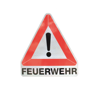 Warning sign fire brigade red/white | © MUNK GmbH