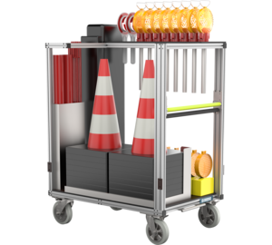 Conteneur roulant Sécurité du trafic Type 1 Vue 2 | © MUNK GmbH