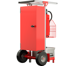 SafeCaddy® "Système d'alarme incendie mobile" avec chargement, arrière | © MUNK GmbH