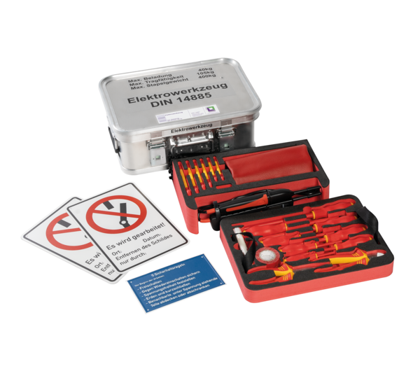 Kasten mit Inhalt "Elektrowerkzeugsatz" Größe 4 | © MUNK GmbH